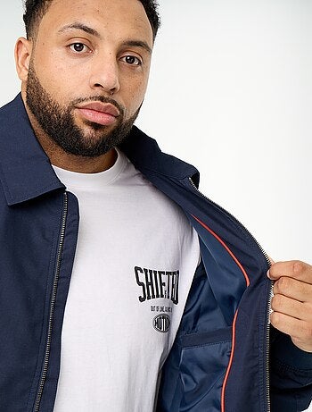 Effen korte blouson