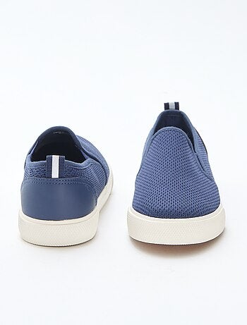 Effen lage sneakers van mesh | Slip-onmodel