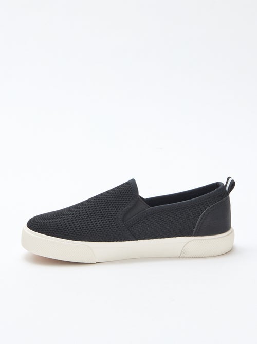 Effen lage sneakers van mesh | Slip-onmodel - Kiabi