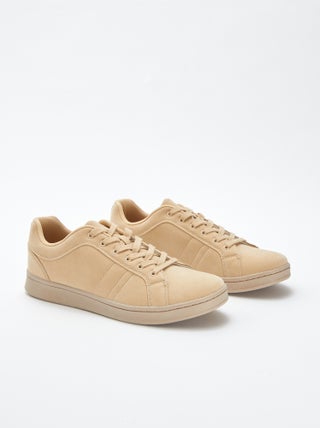 Effen lage sneakers van suèdine