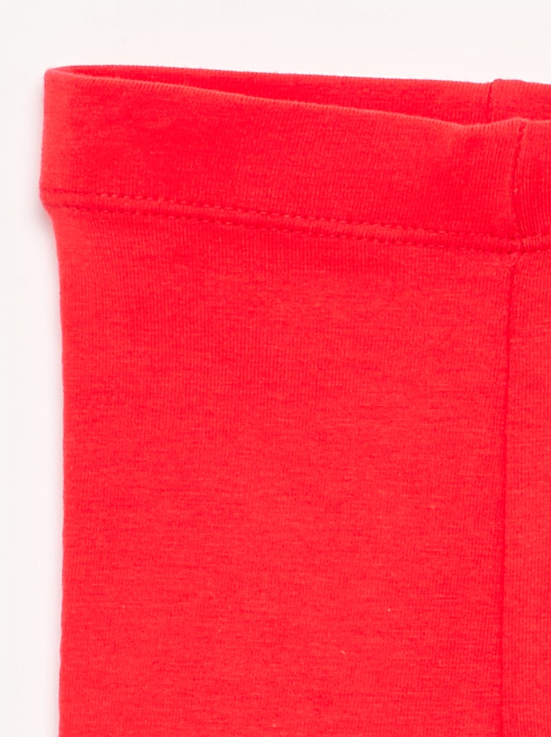 Effen lange legging Rood - Kiabi