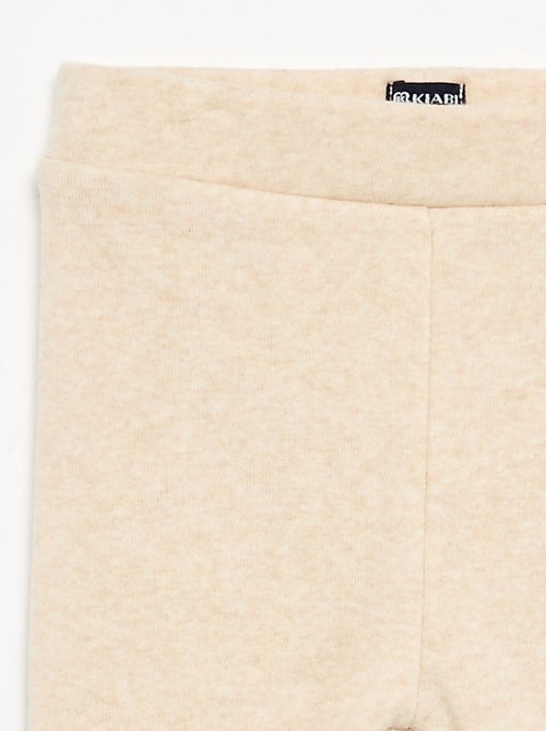 Effen legging van geruwd tricot - Kiabi