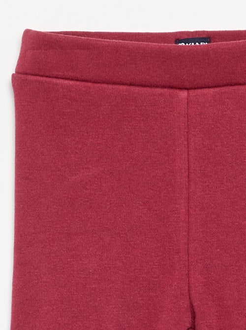 Effen legging van geruwd tricot - Kiabi