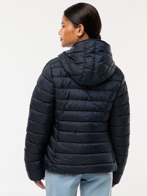 Effen licht donsjack met capuchon - Kiabi