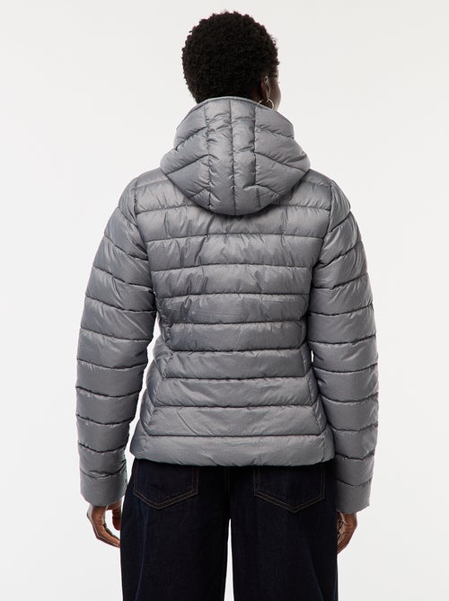 Effen licht donsjack met capuchon - Kiabi