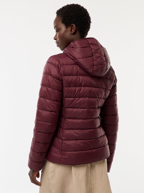 Effen licht donsjack met capuchon - Kiabi