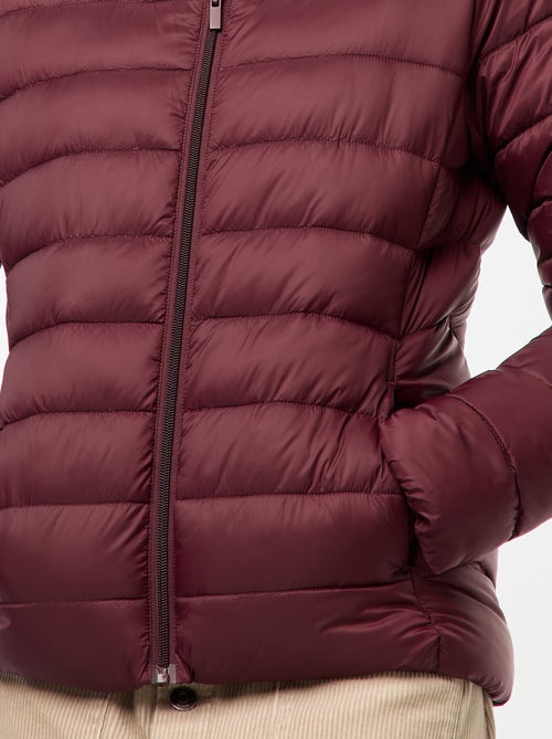 Effen licht donsjack met capuchon - Kiabi