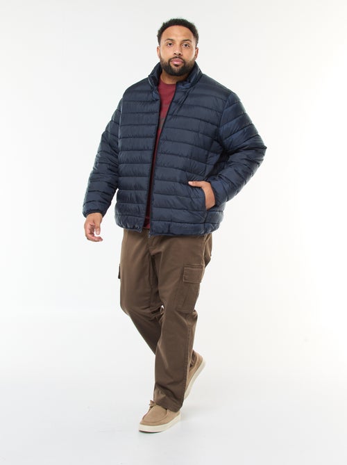 Effen licht donsjack met lange mouw en opstaande kraag - Kiabi