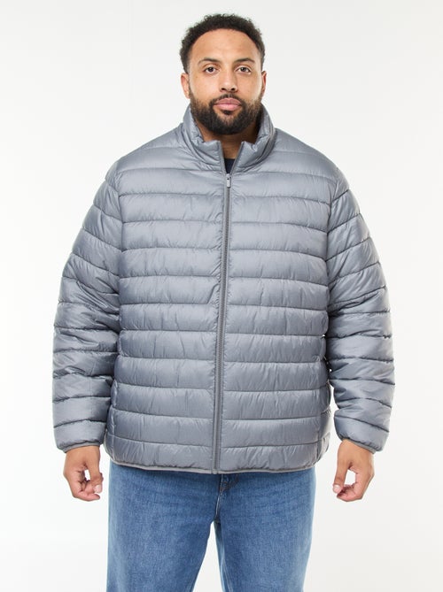 Effen licht donsjack met lange mouw en opstaande kraag - Kiabi