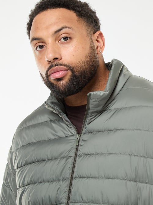 Effen licht donsjack met lange mouw en opstaande kraag - Kiabi