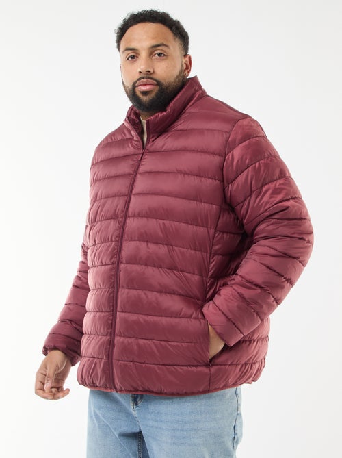 Effen licht donsjack met lange mouw en opstaande kraag - Kiabi