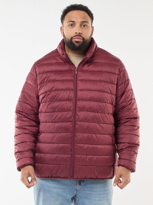 Effen licht donsjack met lange mouw en opstaande kraag - Kiabi