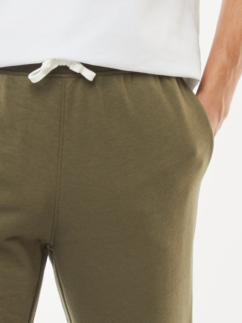 Effen lichte joggingbroek Kaki - Kiabi