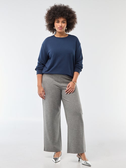 Effen lichte sweater met ronde hals - Kiabi