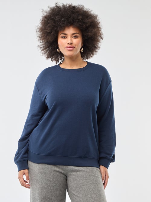 Effen lichte sweater met ronde hals - Kiabi