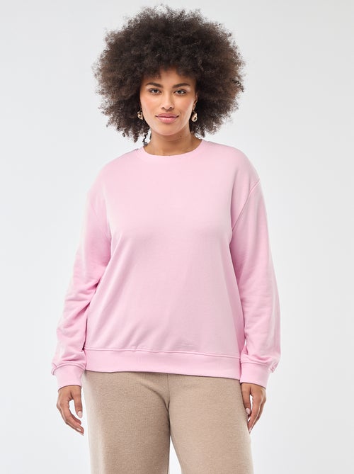 Effen lichte sweater met ronde hals - Kiabi