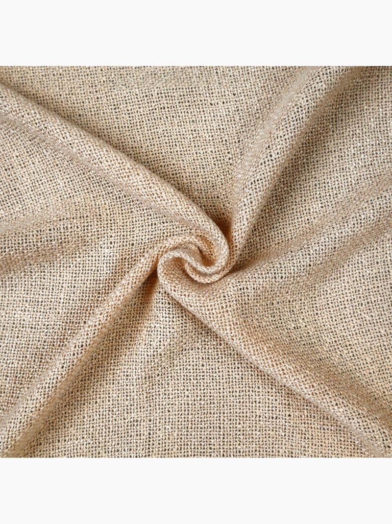Effen lichtfilterend gordijn met ringen Beige - Kiabi