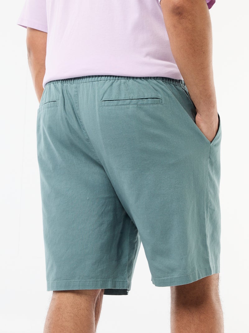 Effen lichtgewicht bermuda met 4 zakken Blauw - Kiabi