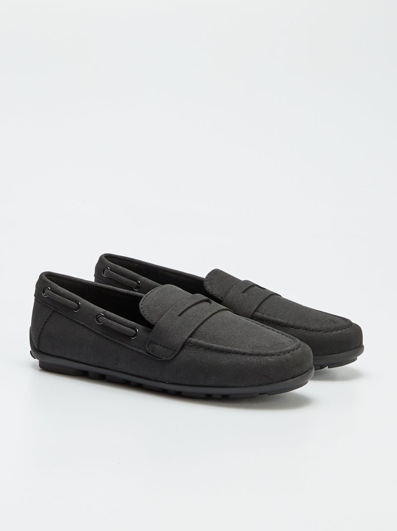 Effen loafers/bootschoenen ZWART - Kiabi