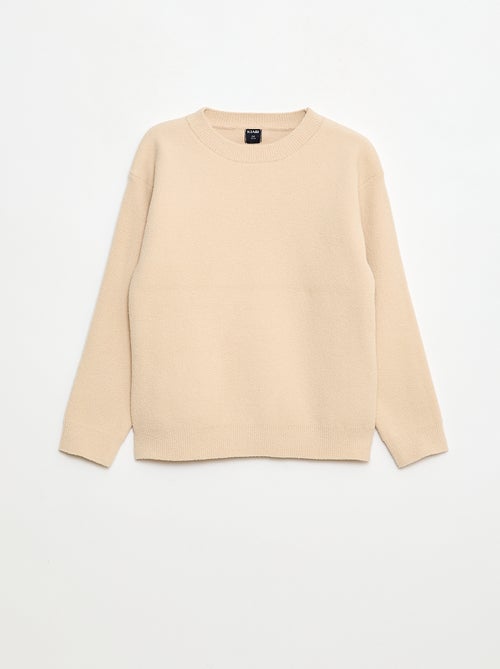 Effen losvallende trui met ronde hals - Kiabi