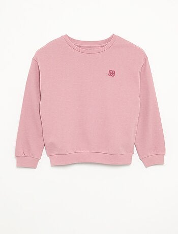 Effen meisjes sweater van ongeborsteld molton - Kiabi