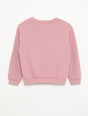 Effen meisjes sweater van ongeborsteld molton - Kiabi