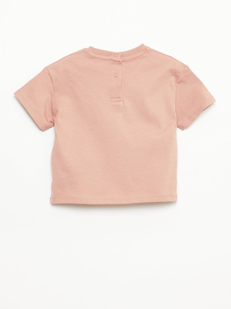 Effen mouwloos T-shirt Rose - Kiabi