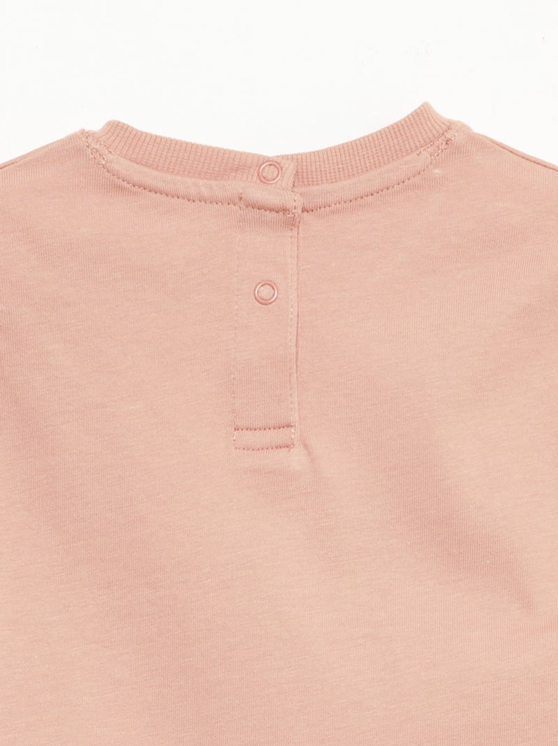 Effen mouwloos T-shirt Rose - Kiabi