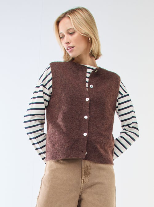 Effen mouwloos vest - Kiabi