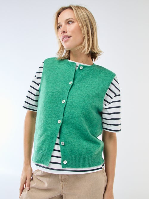 Effen mouwloos vest - Kiabi