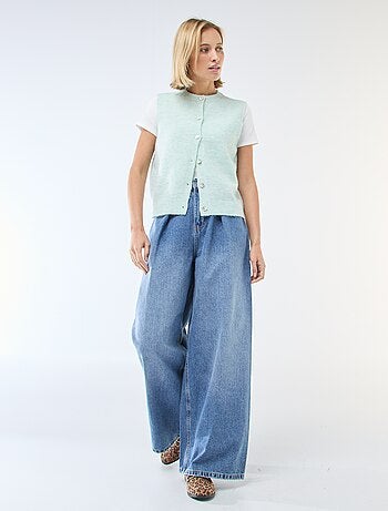 Effen mouwloos vest