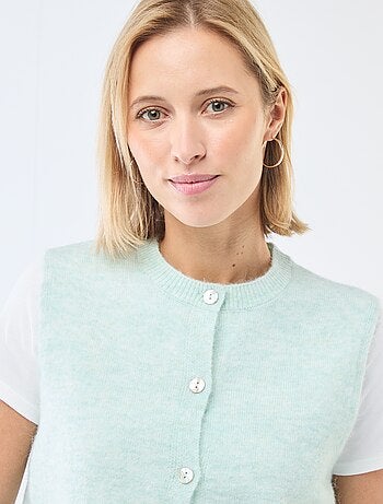 Effen mouwloos vest