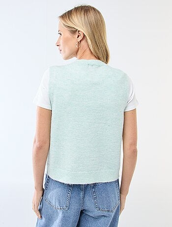 Effen mouwloos vest