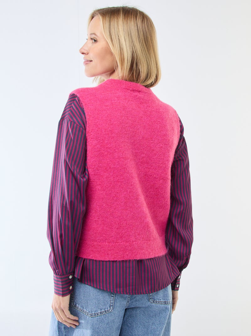 Effen mouwloos vest Rose - Kiabi