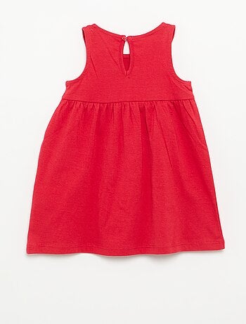 Effen mouwloze jurk met fantasie strik