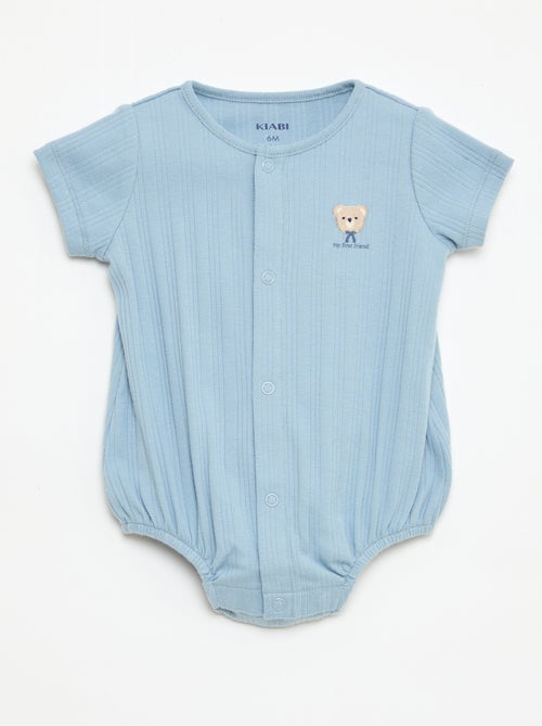 Effen mouwloze romper met ronde hals - Kiabi