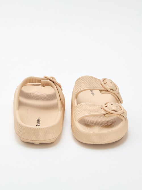 Effen muiltjes met dubbele bandjes - Kiabi