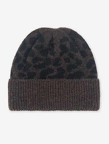 Effen muts met omslagrand