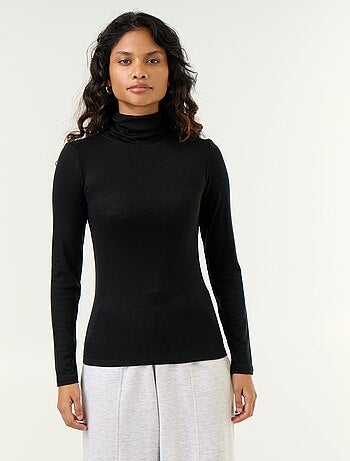 Effen onderpullover van wolmix