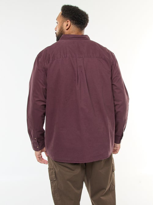 Effen overhemd met borstzak - Kiabi