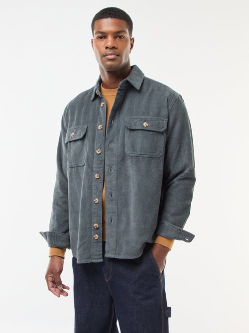 Effen overhemd van fluwelen katoen - Kiabi Effen overhemd van fluwelen katoen - Kiabi