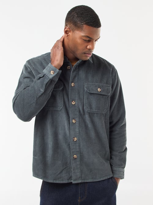 Effen overhemd van fluwelen katoen - Kiabi Effen overhemd van fluwelen katoen - Kiabi