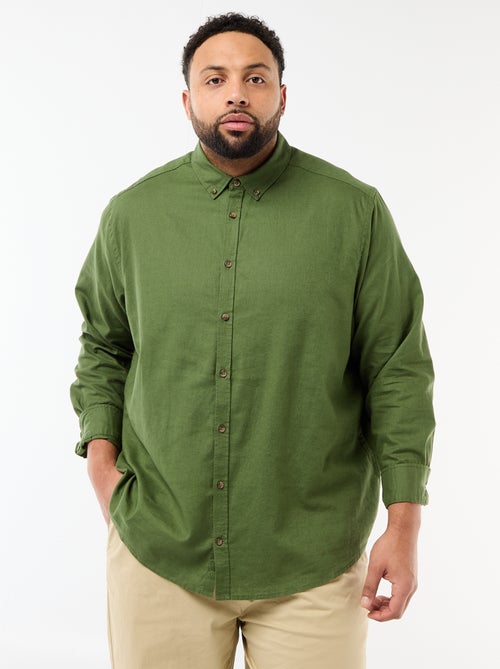 Effen overhemd van linnenmix - Kiabi