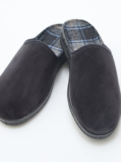 Effen pantoffels van nubuck - Kiabi