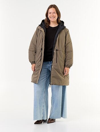 Effen parka met capuchon