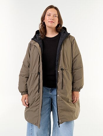 Effen parka met capuchon