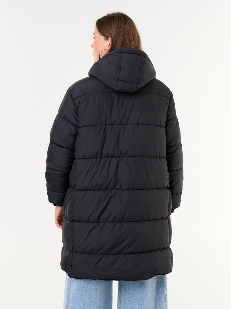 Effen parka met capuchon Groen - Kiabi