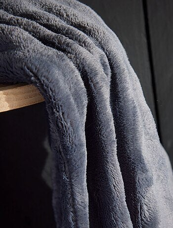 Effen plaid met wafeltextuur
