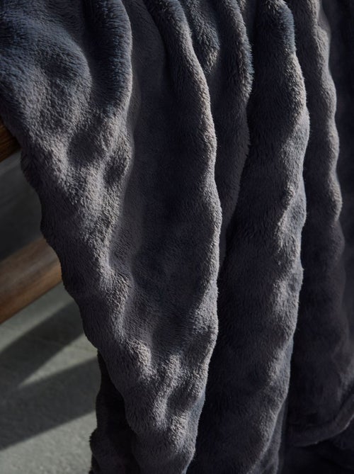 Effen plaid met wafeltextuur - Kiabi
