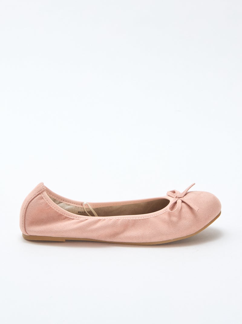 Effen platte ballerina's Biege - Kiabi